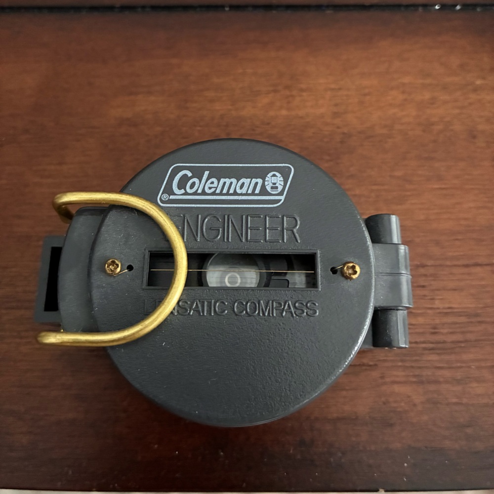 Coleman Gray Compass with Gold Details